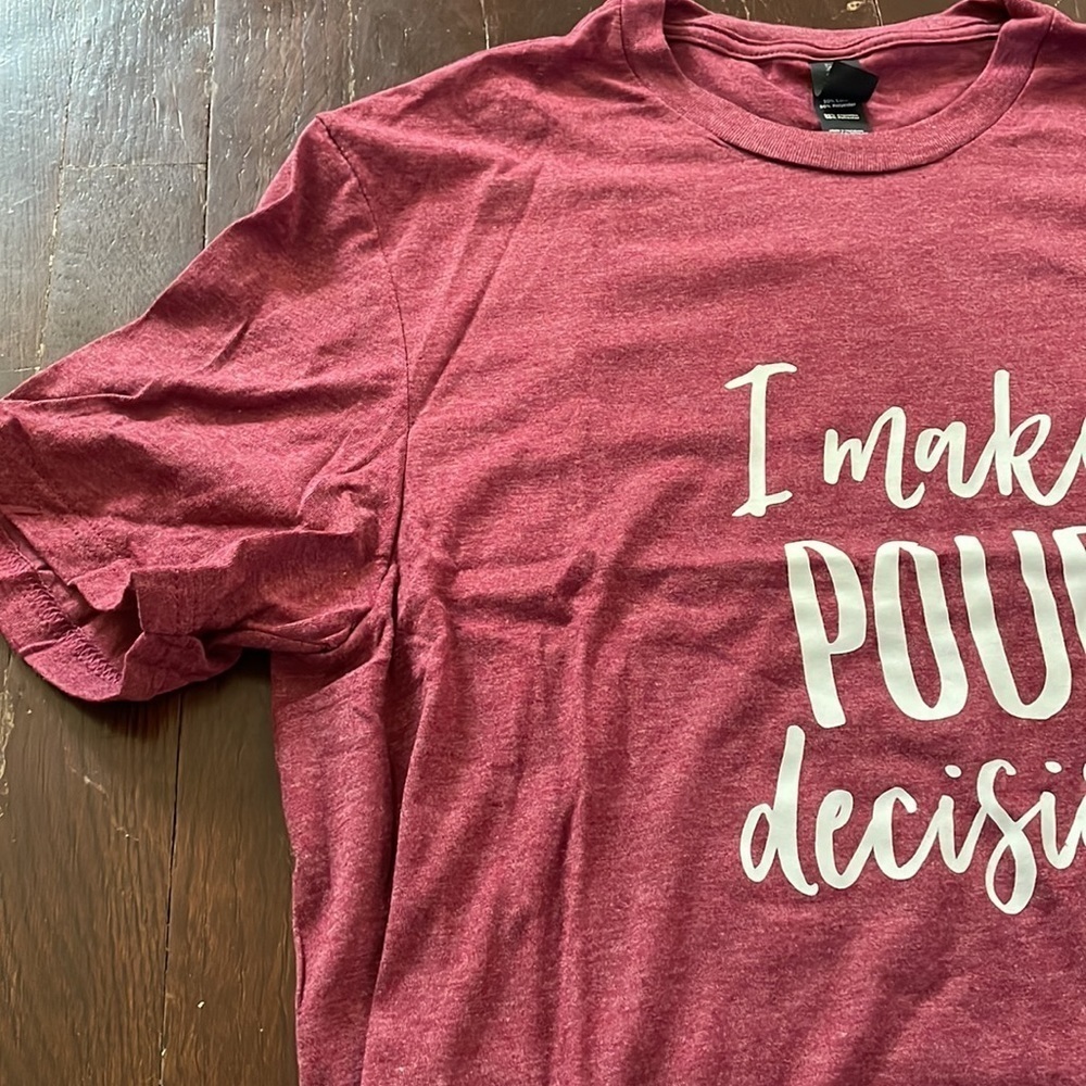 Women's District Very Important Tee “I Make Pour Decisions” Short Sleeve Shirt - Picture 3 of 12